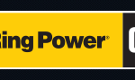 Ring Power logo with yellow rectangle and adjacent CAT logo featuring a yellow triangle